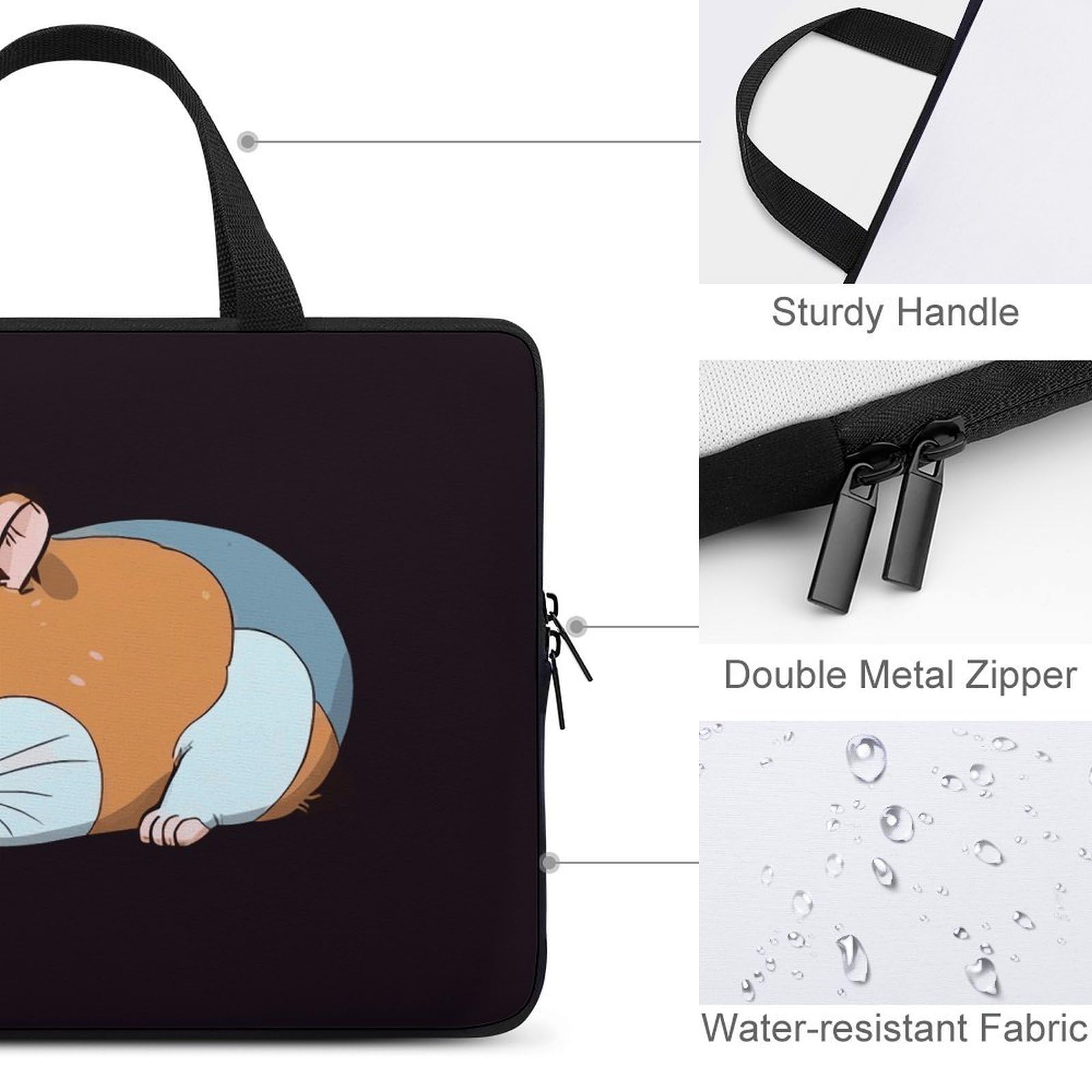 Custodia per laptop da 17", ultra sottile, leggera e impermeabile, in neoprene resistente, con cinghia da polso