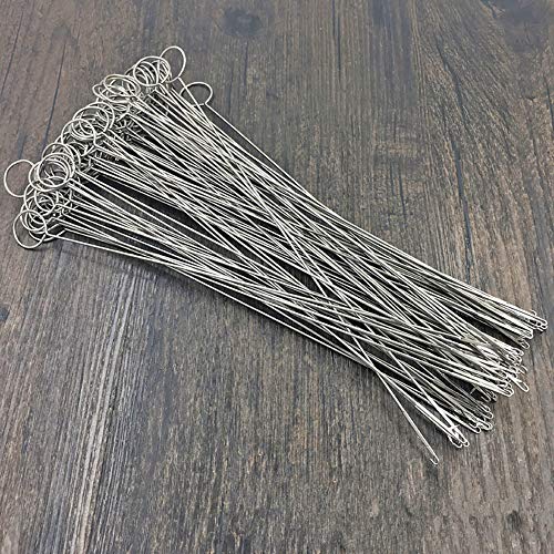 Needle Hook, 4 Pcs Stainless Steel Latch Hook Supplies, 2 Sizes Tongue Crochet Tool, Sewing Loop Hook With Latch Diy Accessoriesbent Latch Crochet (26.5Cm, 16.5Cm) #TOP1