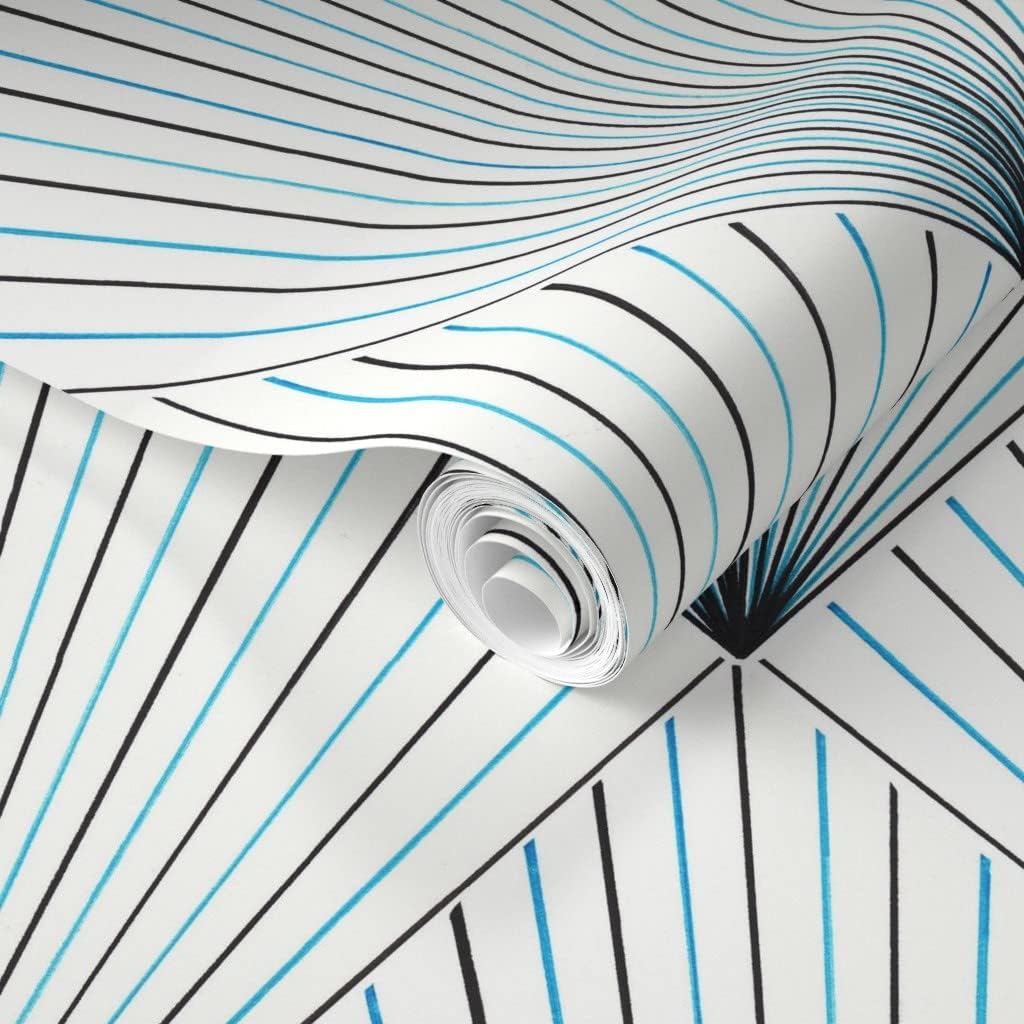 Removable Wallpaper 3ft x 2ft - Art Deco Modern Vintage Custom Pre-Pasted Wallpaper by Spoonflower