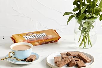 Arnotts Tim Tam Chewy Caramel Chocolate Biscuits 4 Pack (175g Each) Made in Australia Classic Australian Treat