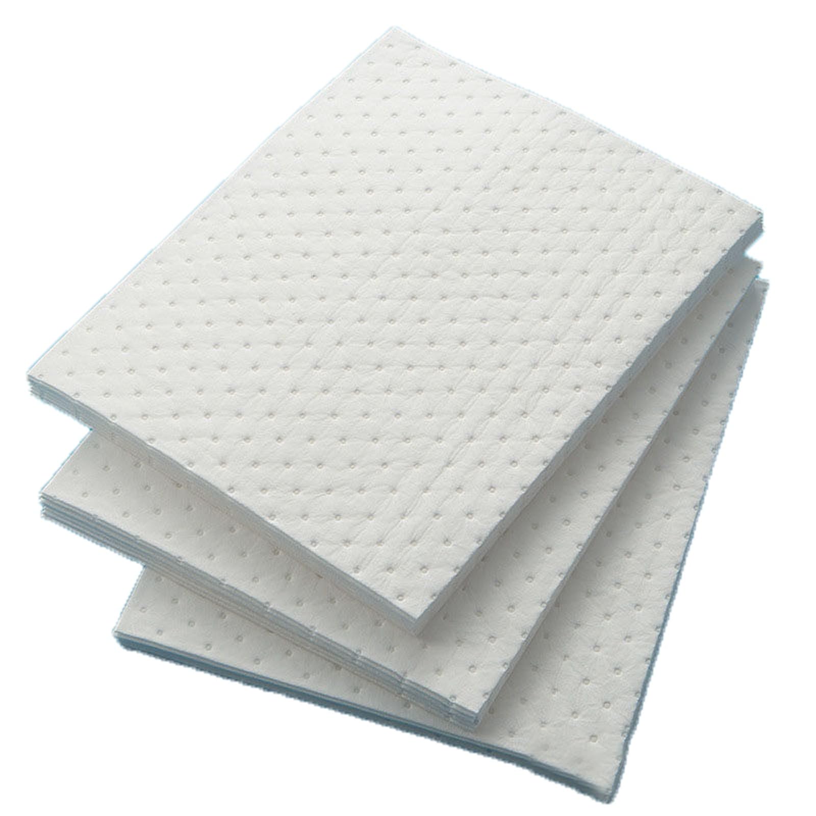 Lot de 100 tapis absorbants hydrophobes à haute rétention pour fuites d'huile