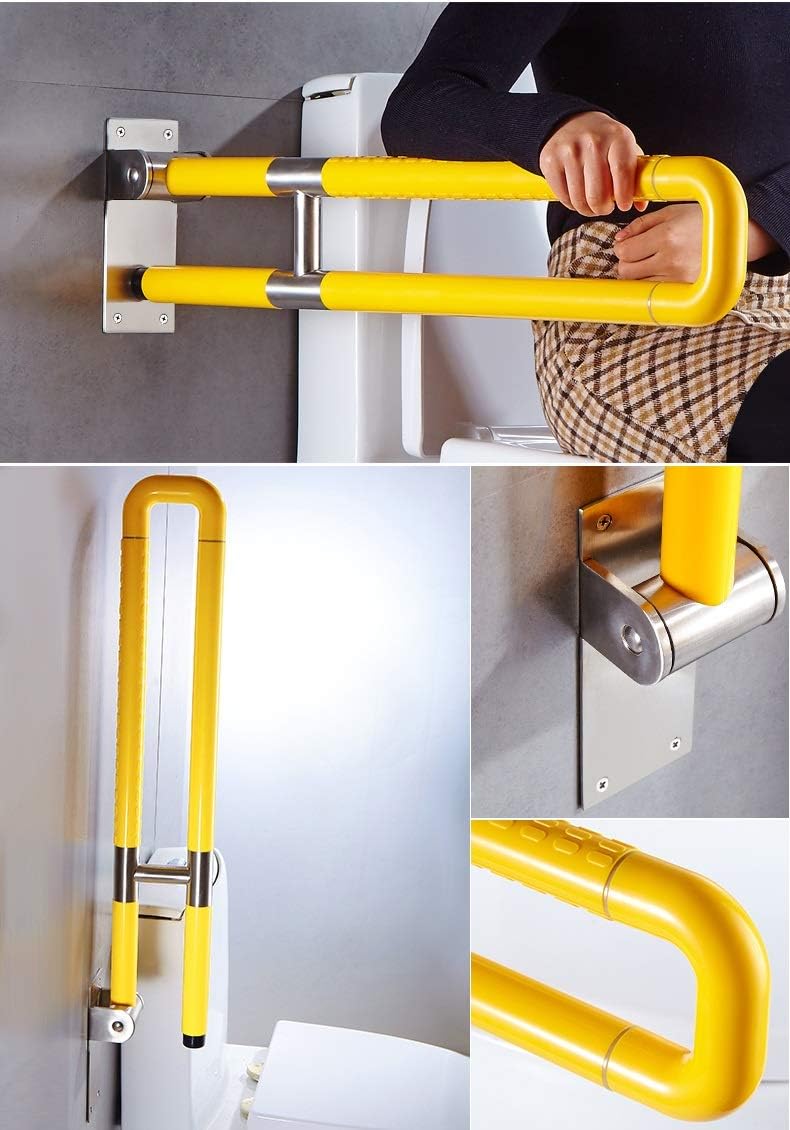 手すり、浴室手すり、手すりハンドル安全サポートハンドレール、バスルーム手すりシニア補助トイレハンドル陽極酸化ステンレス鋼、滑り止めナ