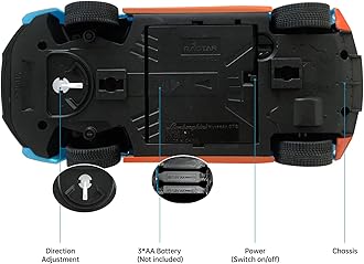 RASTAR Lamborghini Remote Control Car, 1:24 RC Lamborghini Huracán STO Toy Car, Blue, Kids & Adults, Unisex