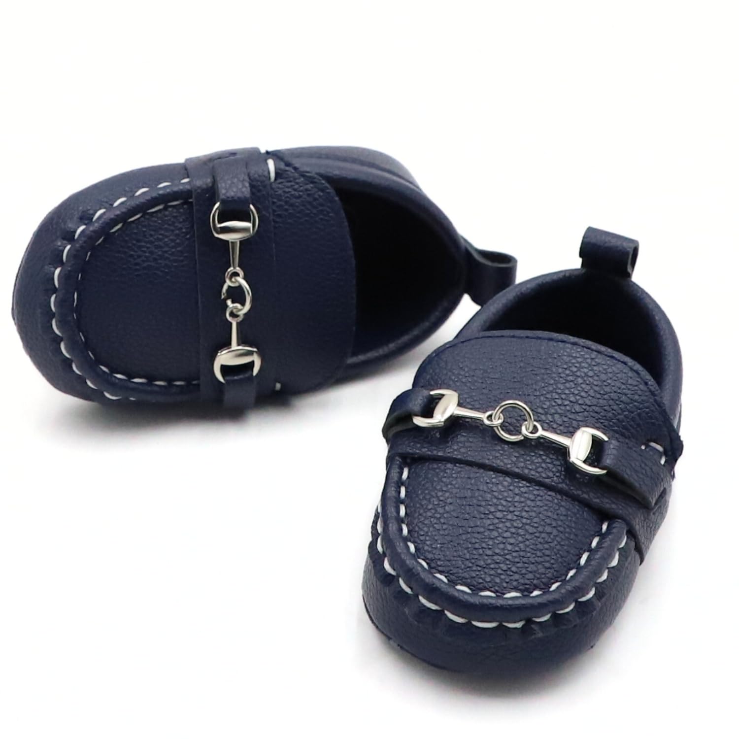 RABEISIR Baby Boys Delightful Solid Color Slip-On Loafers - Ultra-Comfortable, Lightweight, Non-Slip Baby Shoes (Navy Blue, Infant, 12 Months, Age Range, US Footwear Size System, 18 Months, Medium)