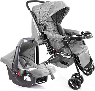 Cosco Kids Travel System Reverse Cinza Rajado