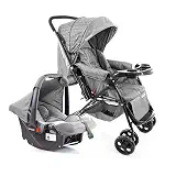 Cosco Kids, Travel System Reverse, Cinza Rajado