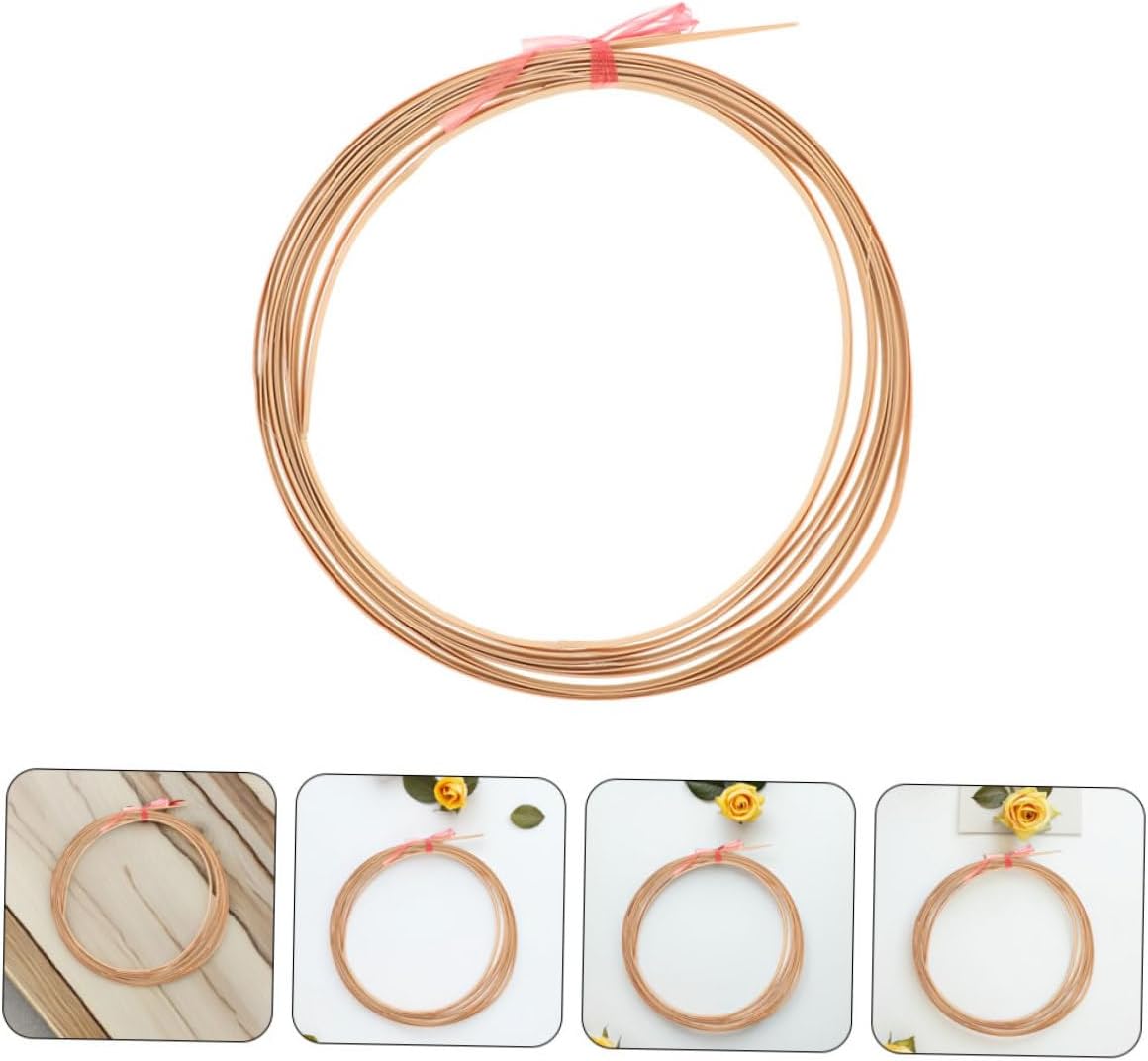 NUOBESTY 2pcs Weaving Kit Handmade Strips for DIY Craft Basket Making Long Wide for Floral Arrangements and Home Decor Projects