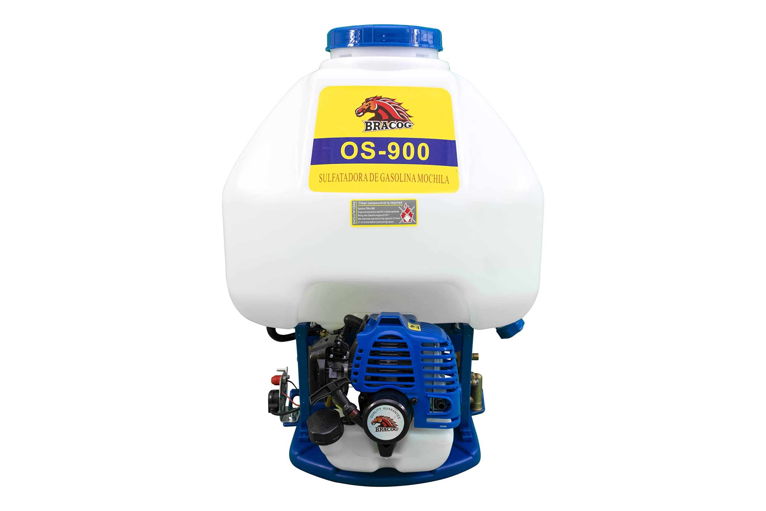 BRACOG - Mochila para sulfatar 30L - Motor Gasolina de 2 Tiempos - Desplazamiento - 26CC - Mezcla de Combustible Gasolina (25:1)