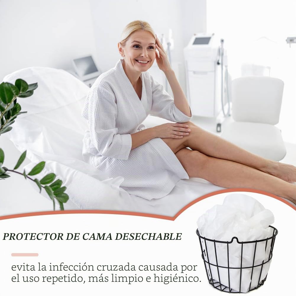 30pcs Sabanas Desechables Camilla Masaje 90 x 215cm, Funda Camilla Masaje Desechable para Estética, Sábana de Camilla Desechable Ajustable para Clinicas, Salones de Belleza, Hoteles
