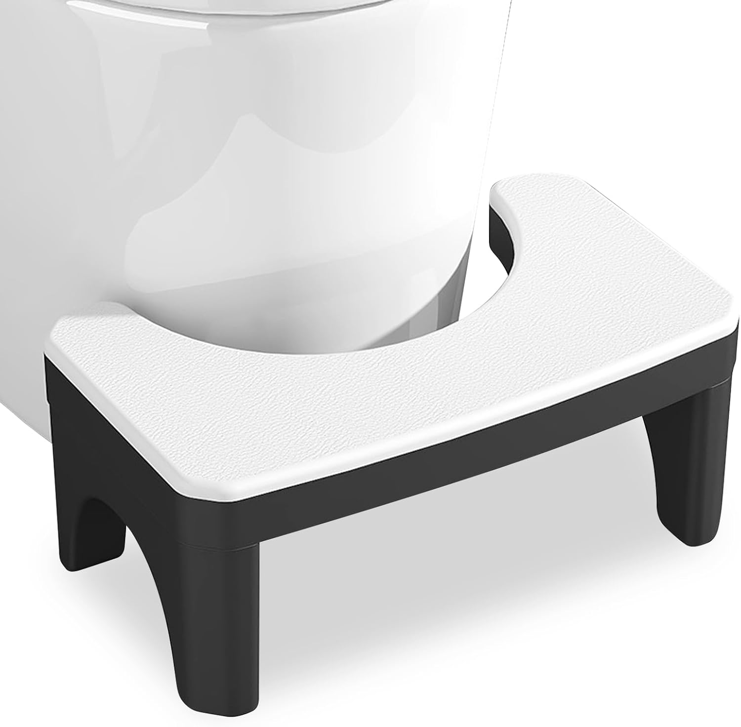 Taboret toaletowy, wielofunkcyjny taboret toaletowy, do domu, praktyczny i kompaktowy, stabilny, umożliwia przykucnięcie pozycji zapobiegającej zapchaniu się (biały)
