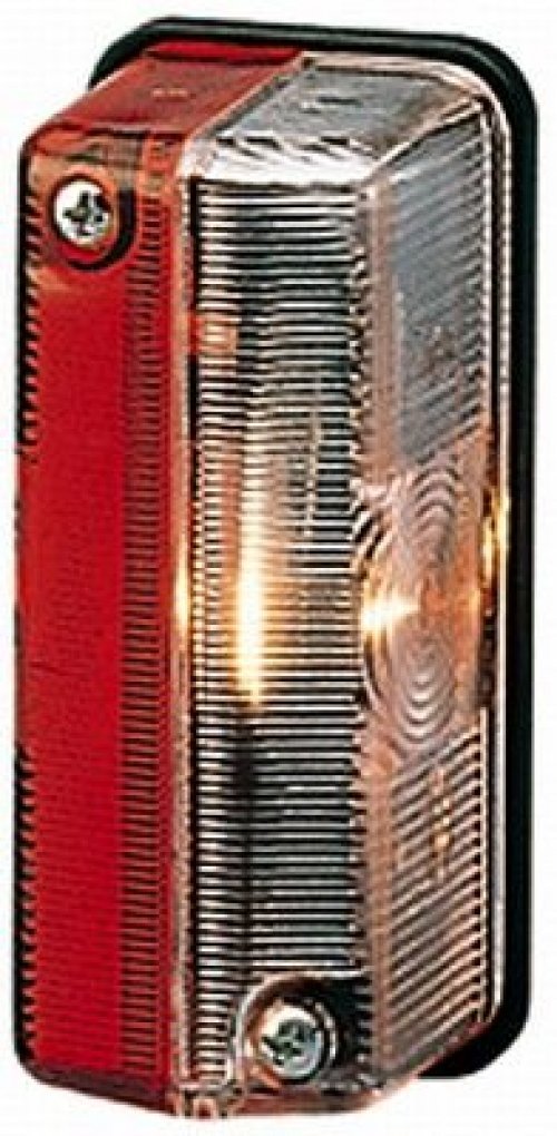 Luz De Gálibo HELLA Para Exterior - Montaje Lateral, Color Blanco Leche/rojo/blanco - Compatible Con Camiones Y Maquinaria