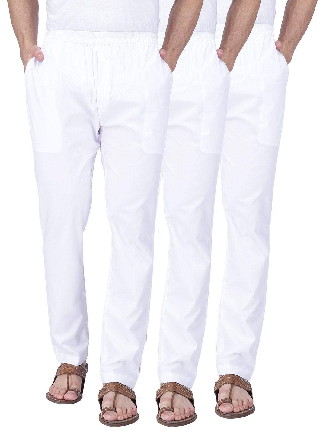 rajubhai hargovindas Men's Cotton Solid Pyjama Bottom Pack of 3-picture-12