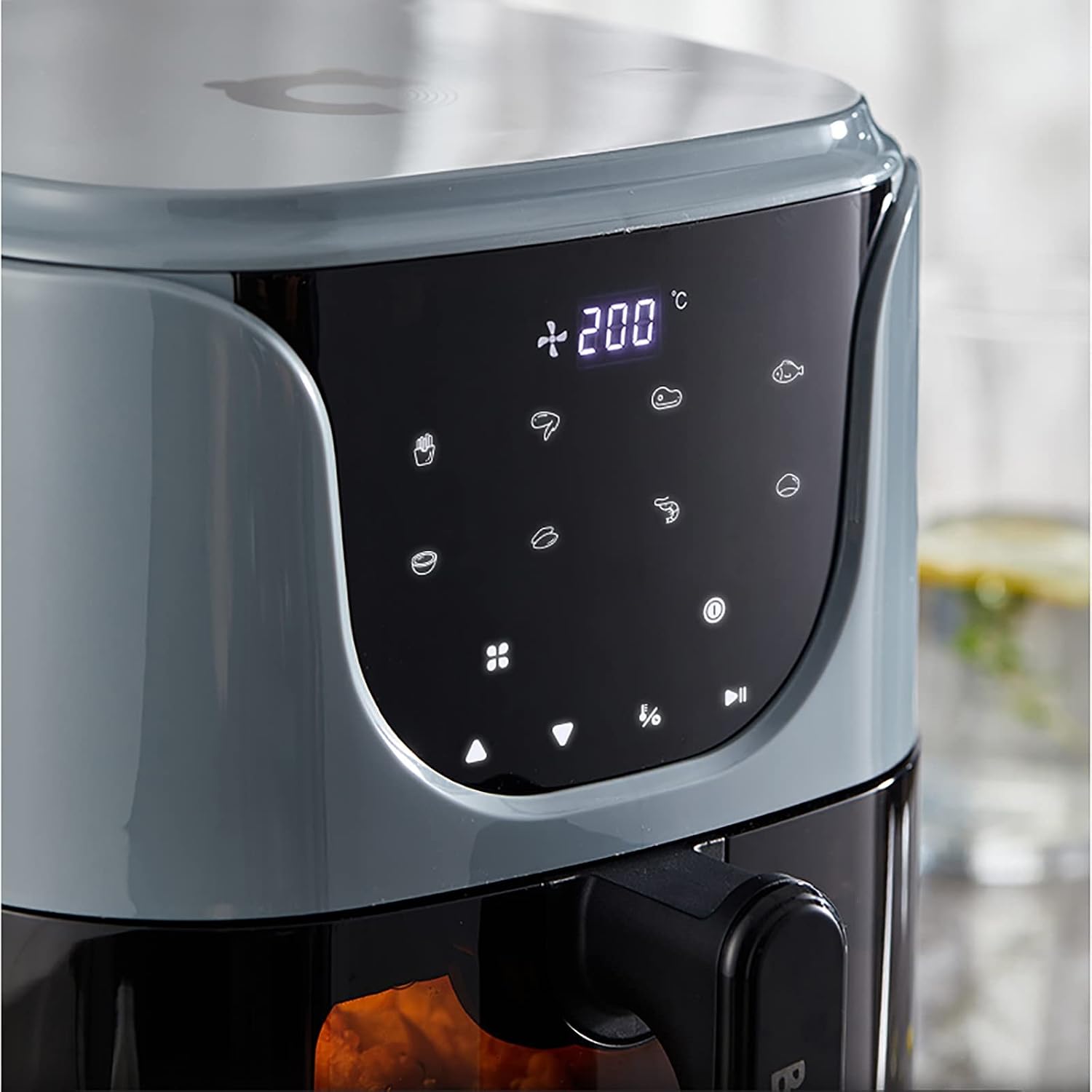 Air fryer/domestic electric fryer visualization large-capacity smart oven fryer integrated machine 5L gray