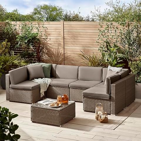Furniturebox UK Orlando Rattan Garden Sofa Set Cover