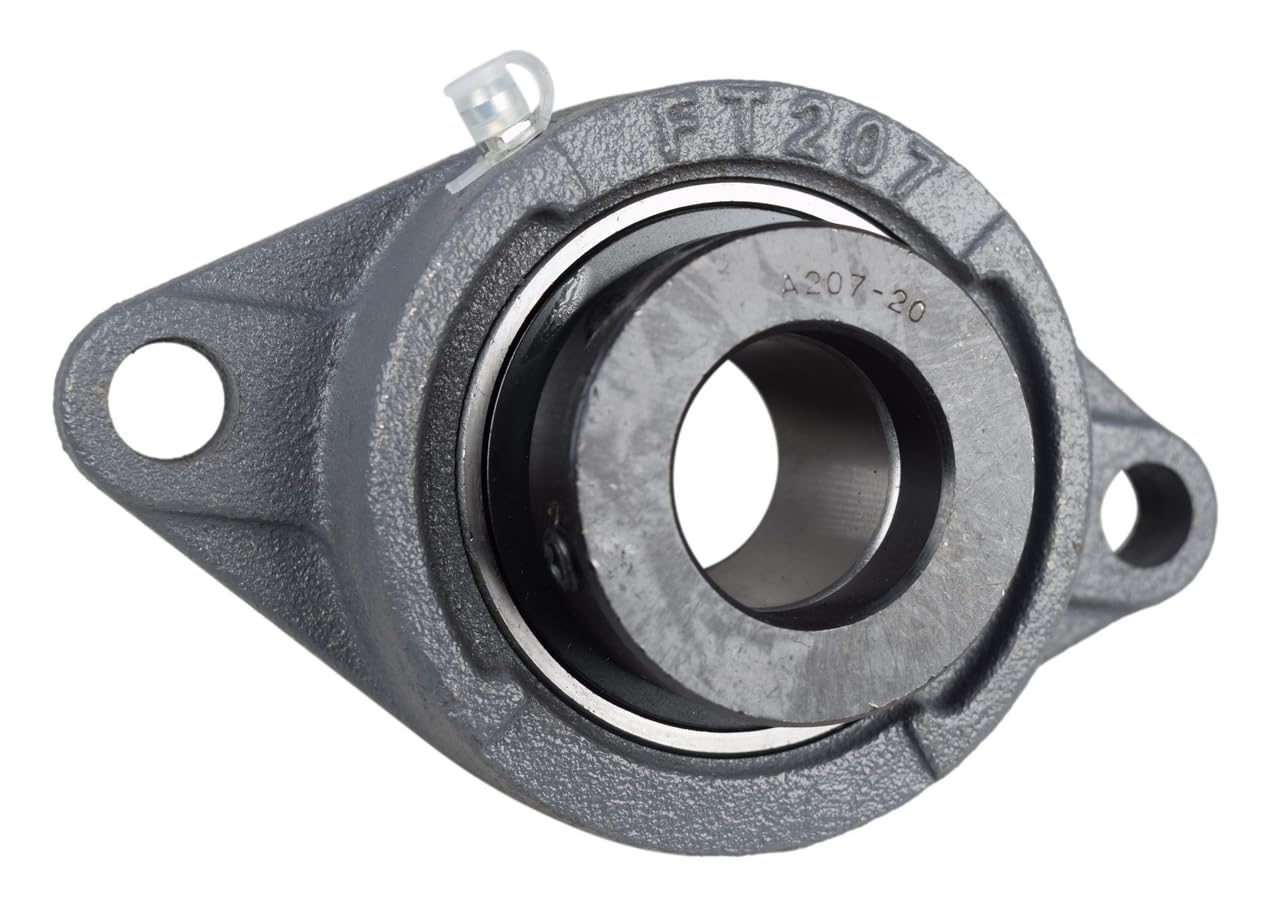 SpinCo 1-1/4 inch Two Bolt Flange Cultivator Bearing for John Deere AN182561; fits Cultivators 940, 960, 980; HCFT207-20-JD