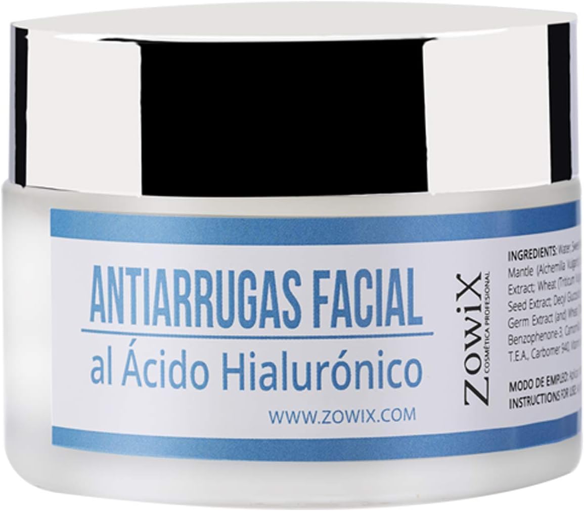 Anti wrinkle Cream.Hialuron Acid cream with Vitamins E and F. Anti Wrinkle Moisturising facial cream with Oat and Aloe Vera. Moisturises, revitalises, reduces expression lines.