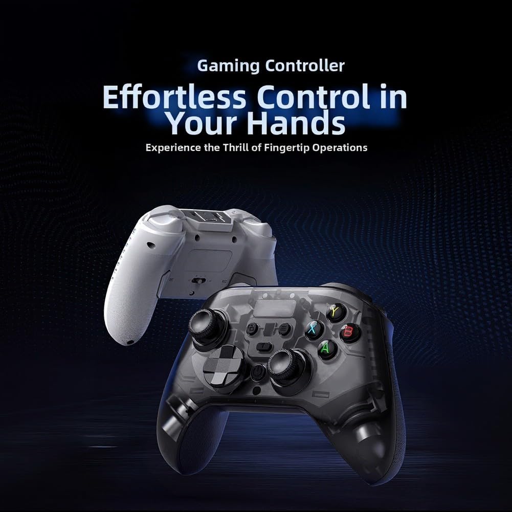 Manette sans fil Bluetooth avec effet Hall analogique pour Nintendo pour Switch PC Smartphones et (noir)