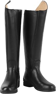 POENVFPO Tall Riding Boots, Knee High Equestrian Boots for Men and Women with Rear Zipper, Leather EVA Material for Horse ...