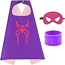 Mizzuco Dress Up Capes for Kids Superhero Cloak with Mask and Waistband Halloween Costumes and Party Dress up