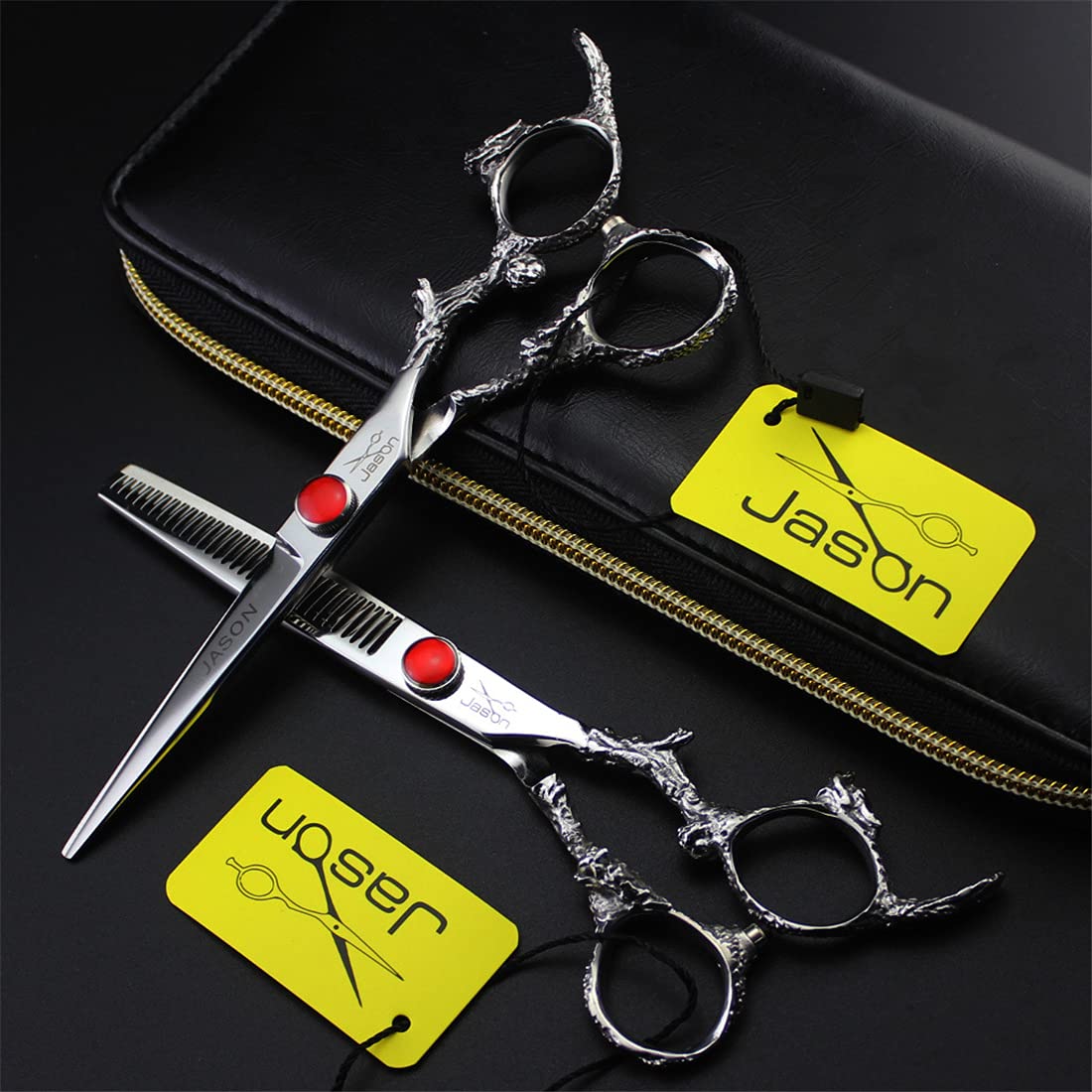 Ciseaux À Couper Les Cheveux De 6,0 Pouces, Kit Ciseaux De Coupe De Cheveux KIT Amincissement Kit De Cisailles pour Salon Barbier, Hommes, Femmes, Enfants Et Adultes