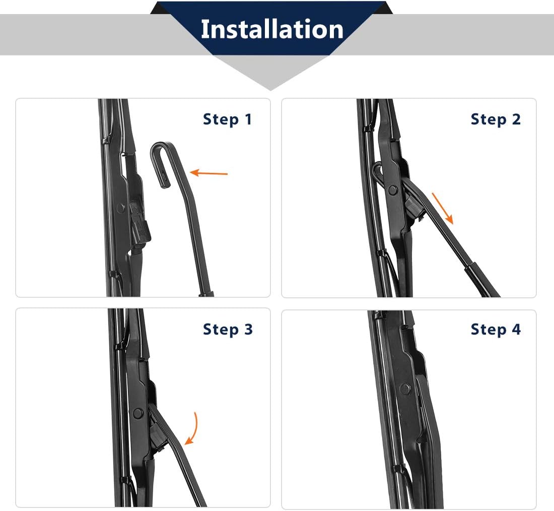 X AUTOHAUX Rear Windshield Wiper Blade Arm Set for Jeep Compass MK49 06-16 11 Inch 285mm