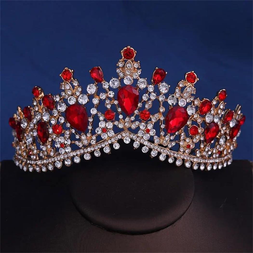 Women’s Baroque Crystal Rhinestone Tiara Crown Headband Bridal Hair JewelryWedding Prom
