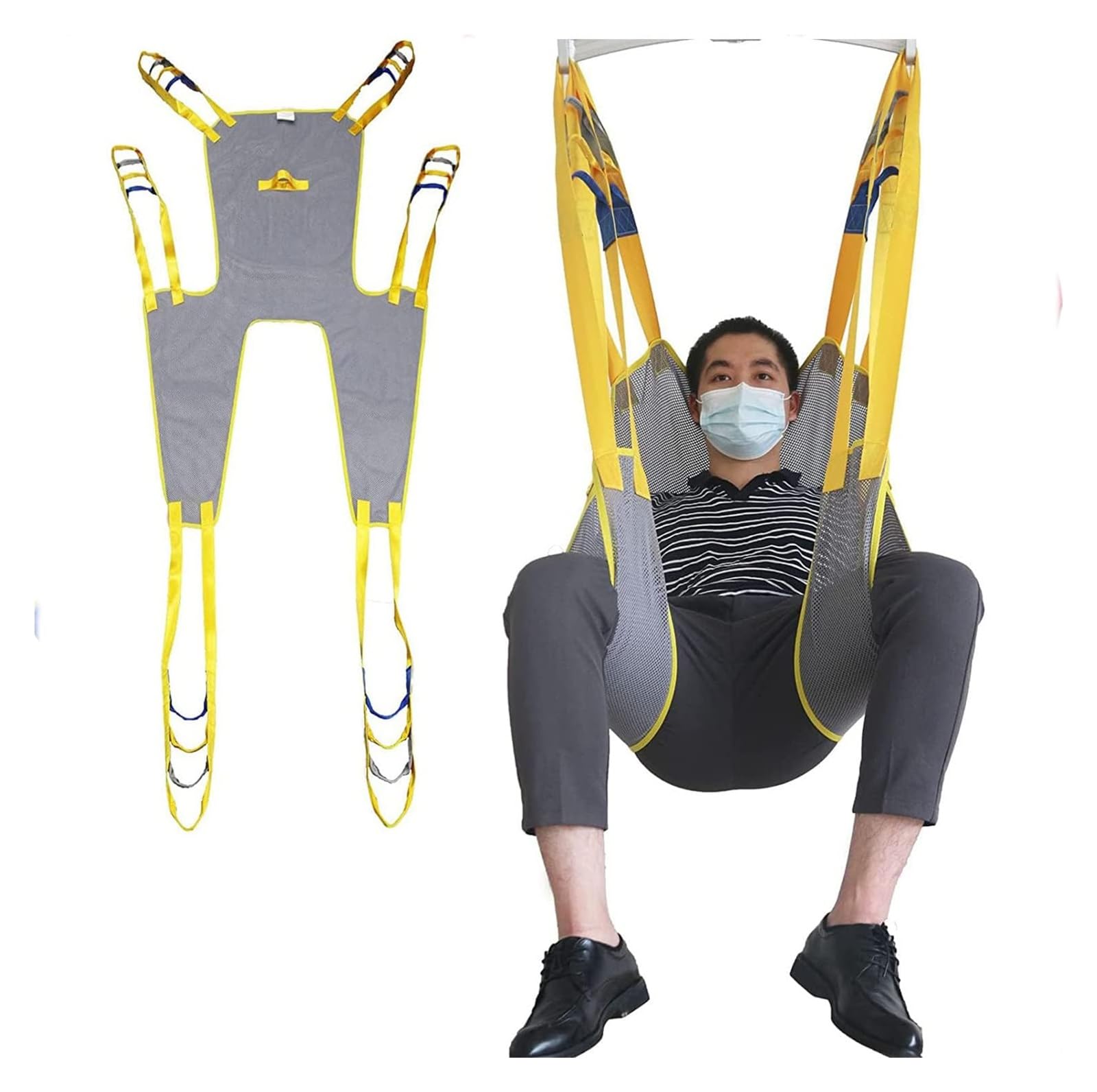 Correa de transferencia de cuerpo completo con soporte de cuatro puntos malla