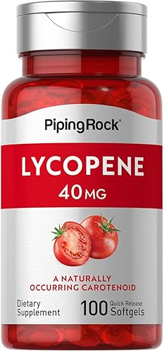 Piping Rock Suplemento de licopeno | 40 mg | 100 cápsulas blandas | Carotenoides | Sin OMG, sin gluten