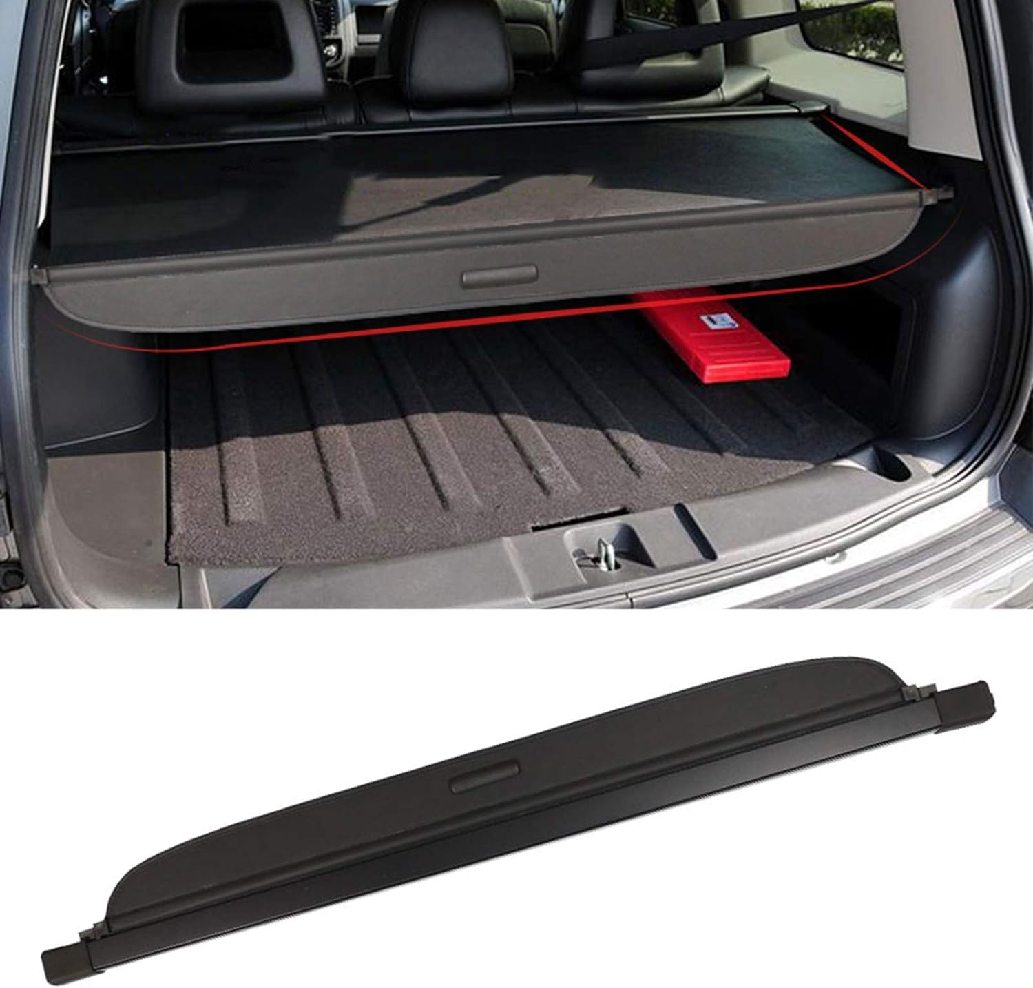 Coche Retráctil Maletero Trasero Estante Cortina para Ford Escape Kuga 2020-2023, Cortina de privacidad Maletero Trasero de Coche