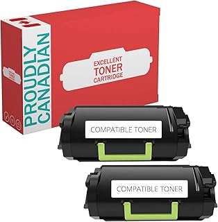 INK HOUSE Compatible 2 Pack for Lexmark 521H 52D1H00 Black Toner Cartridge High Yield for MS710,MS810,MS811,MS812 (2 Pack)