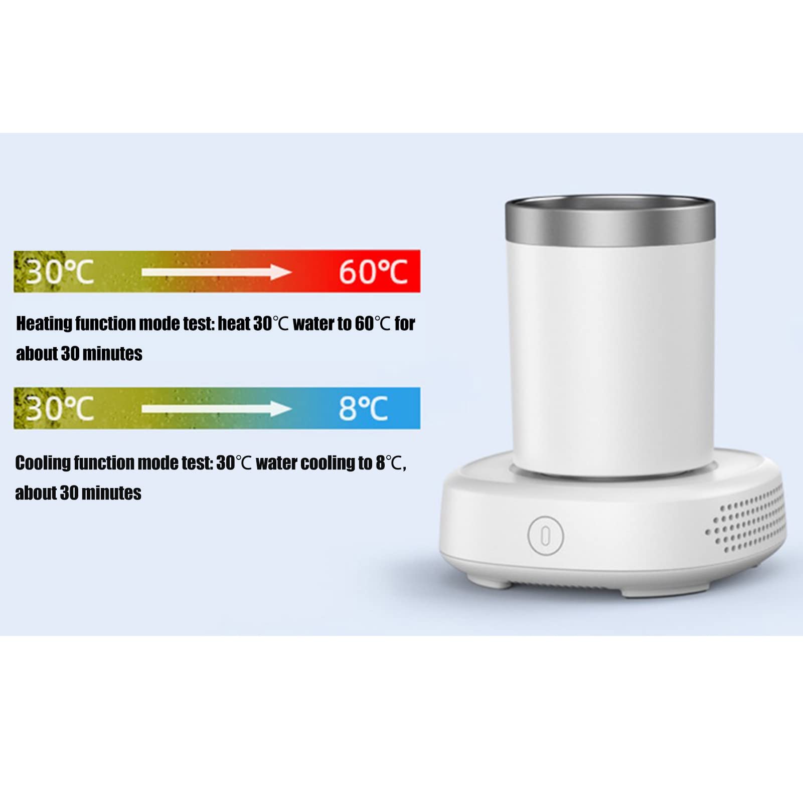 FLEXMAN 2 in 1 Coffee Mug Warmer and Cooler Set, 36W One Key Switching Desktop Drink Cooler and Warmer with Cup for Coffee Drink Milk Beer Beverage