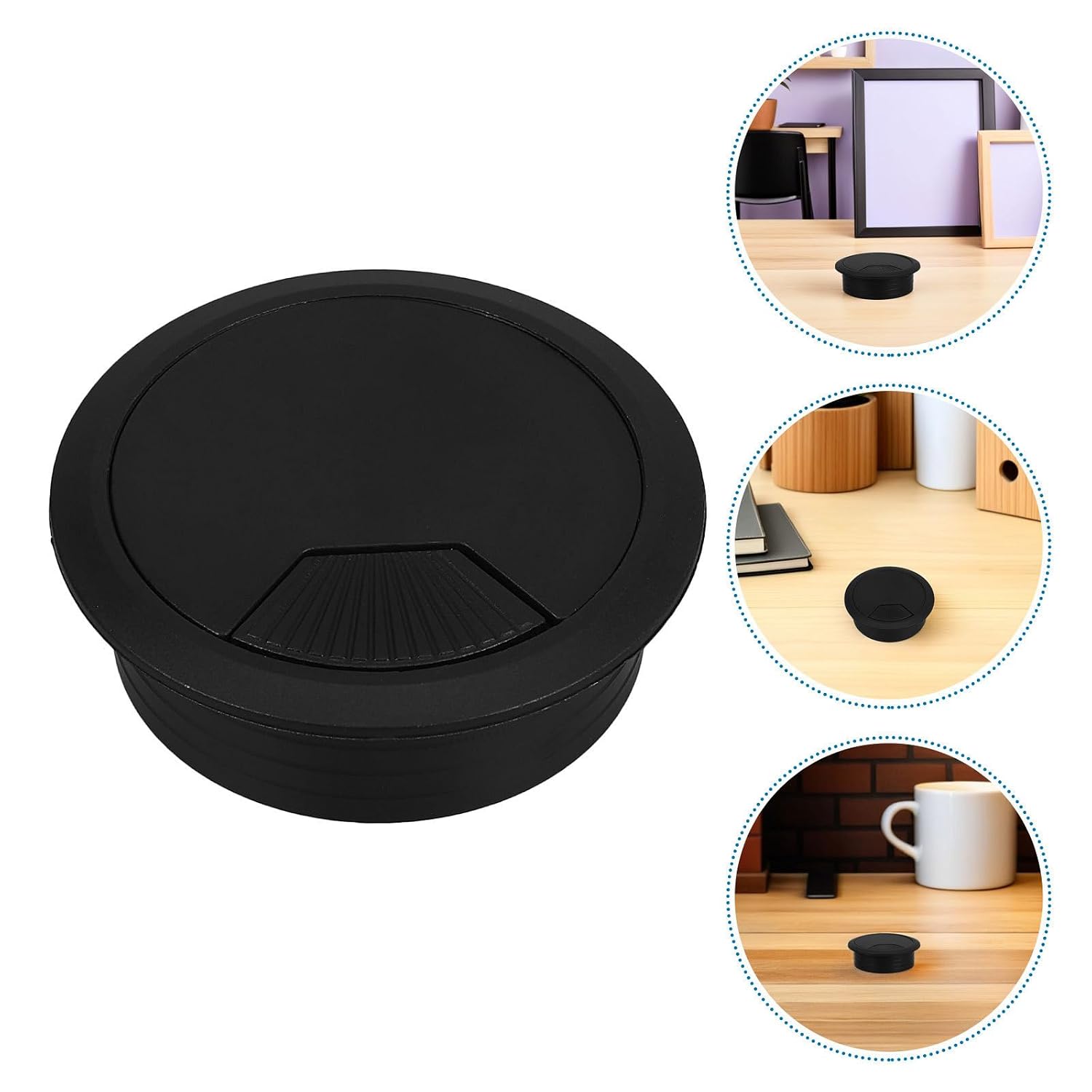 12pcs Table Cable Grommet 50mm Detachable ABS Desk Organizer