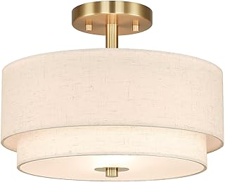 XiNBEi Drum Semi Flush Light