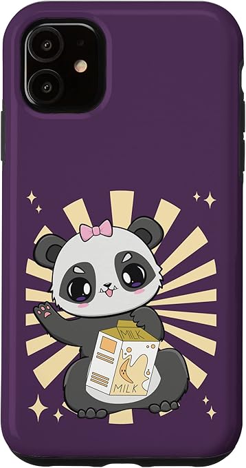 Amazon Co Jp Iphone 11 パンダを飲むボバ バナナミルクティー カワイイベア カブアニメ スマホケース Electronics