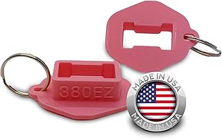 Magazine Loader for The Smith & Wesson M&P 380 Shield EZ - Easy Pain Free Loading - Comfortable Grip - Speed Loader Accessories - Large Flanges for Thumb Relief - 2 Pack - Pink - EZMAGLOADER
