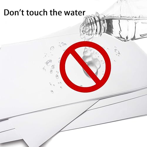 Miniatura 9 de Papel adhesivo de vinilo transparente imprimible para impresora de inyección de tinta, 50 hojas transparentes, 50 hojas de papel adhesivo brillante