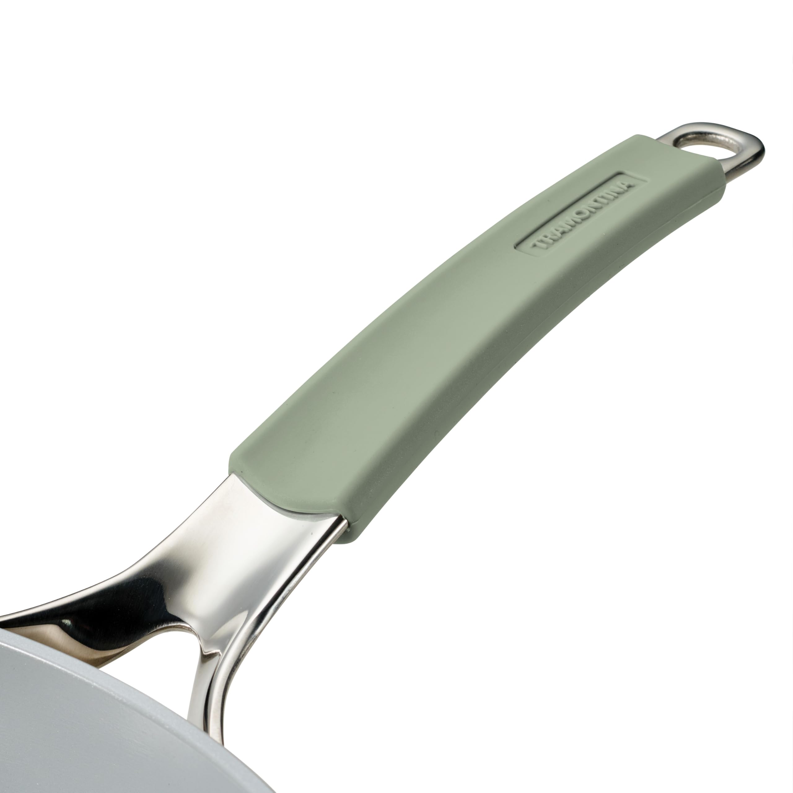 Tramontina Vue All-in-One Plus Pfannenset, 5 Quart Keramik Antihaft-Kochpfanne mit Glasdeckel, Dampfgareinsatz, Buchenholz-Utensilien, Spritzschutz, Topflappen, Grün