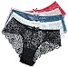 Women's Triangle Panties - Cotton Fashion Bikini Panty Lace Edge Soft Sexy Panties Set(Pack of 5) (Medium, Basics)