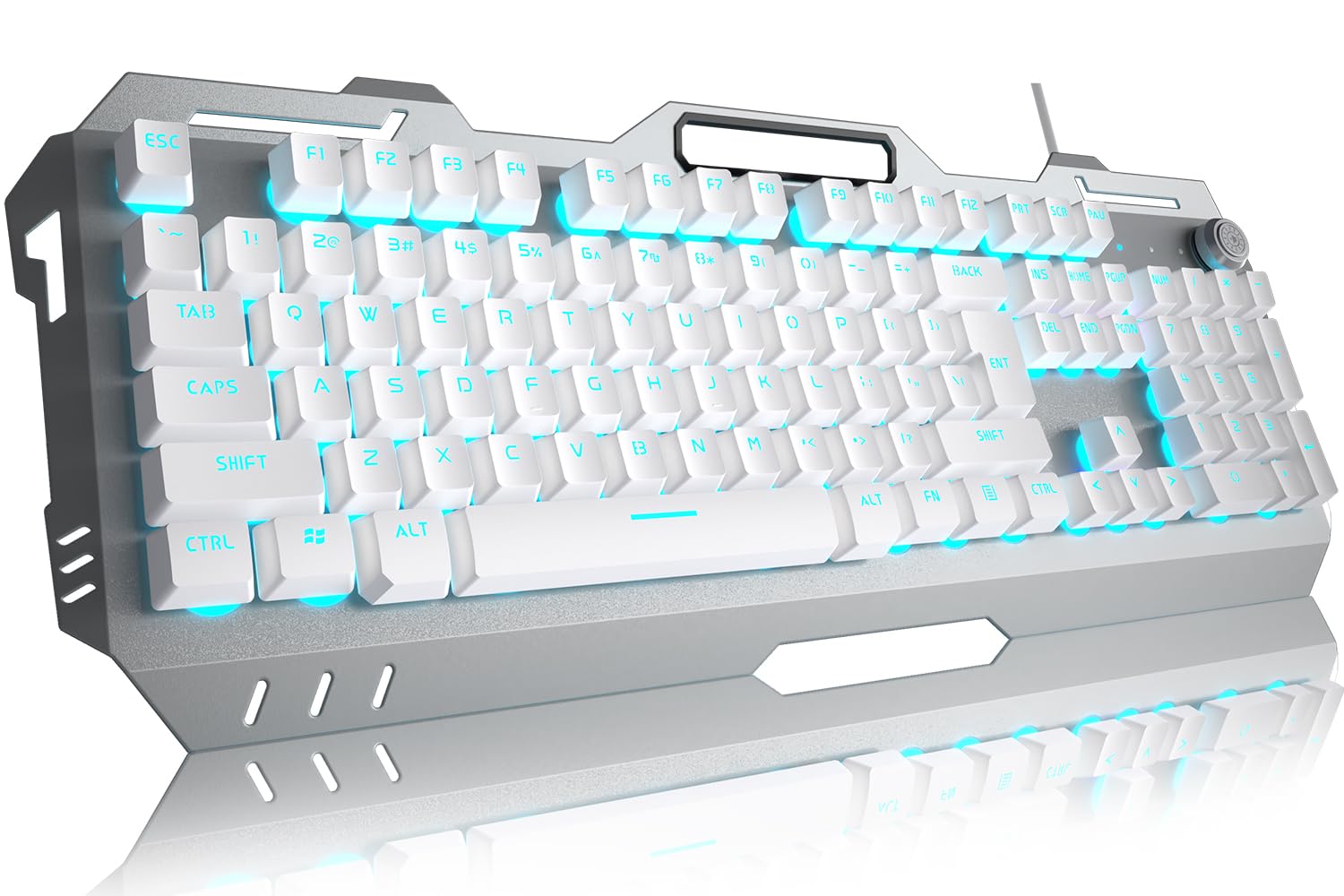 SEUNKWANG PC Gaming Keyboards, 104 Keys All-Metal Panel Wired