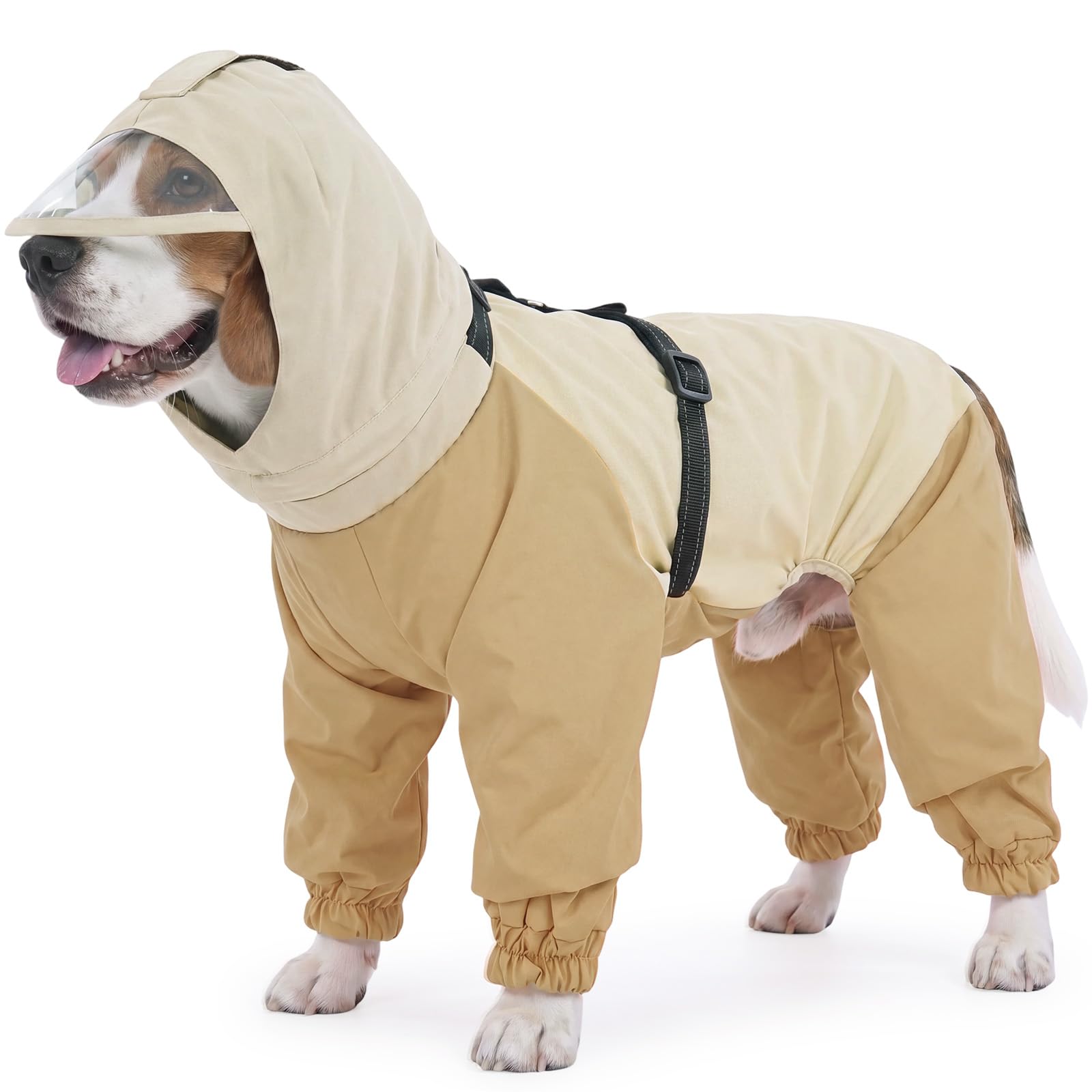 Nanaki Waterproof Dog Raincoat-Reflective Adjustable Rain Jacket Full Body