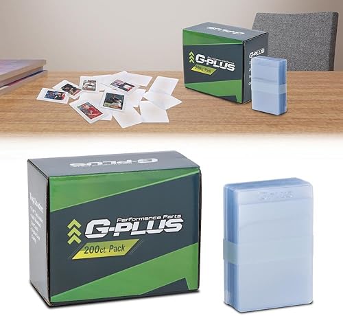 Miniatura 2 de G-PLUS 200 fundas para tarjetas de 3 x 4 pulgadas, protectores de béisbol, soporte de plástico duro para juegos de fútbol, fundas de intercambio de