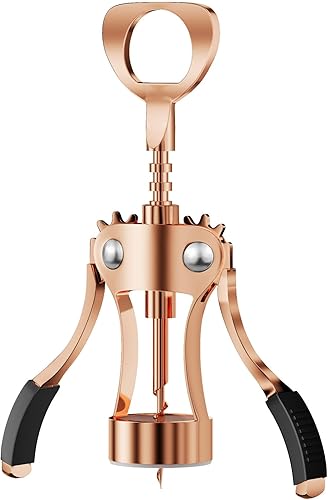 Miniatura 11 de KORCCI Abridor de Vinos, Abridor de Botellas de Vino, Sacacorchos de Ala de Aleación de Zinc Resistente, Sacacorchos Abridor de Cerveza para