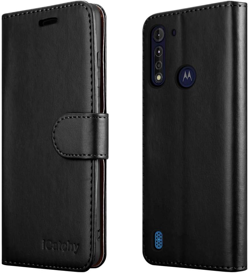 iCatchy Motorola Moto G62 5G Case Leather Wallet Book Flip Folio Stand