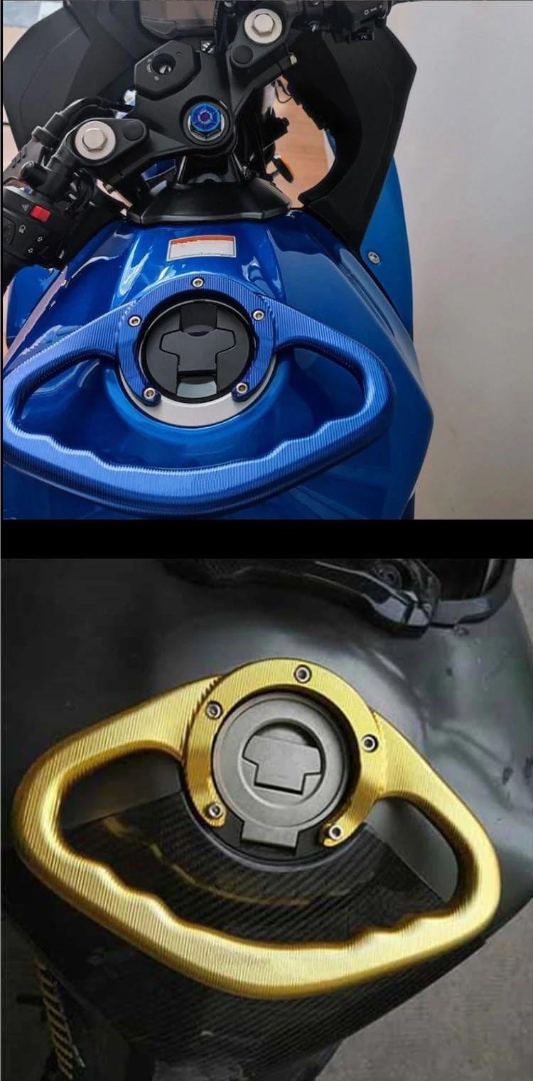 Für Suzuki GSXR GSR GSX-R GSX-S 600 750 1000 1300 Motorrad Hinten Passagier Handgriffe Kraftstoff Tank Armlehne Rücksitz Haltegriff Griff(Blue (GSX-R))