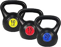 NEWBULIG Kettlebell Set 10/15/20 lbs - Strength Training Kettlebells for Home Gym, Women & Men Full-Body Workouts