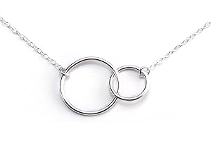 Two-Circle Sterling Silver Sisters Necklace: Celebrate Siblinghood
