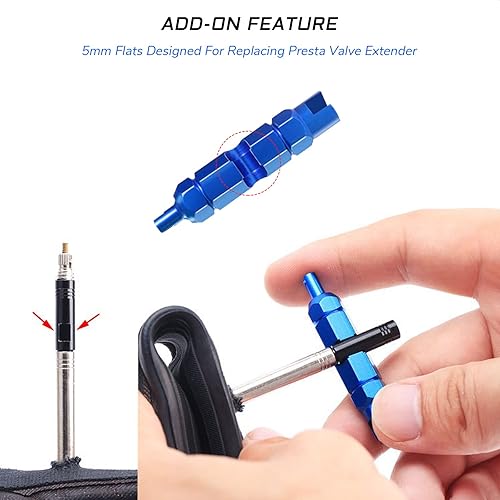 Miniatura 5 de Herramienta de extracción de núcleo de válvula para válvulas Schrader y Presta, perfecta para bicicleta de montaña y bicicleta de carretera,
