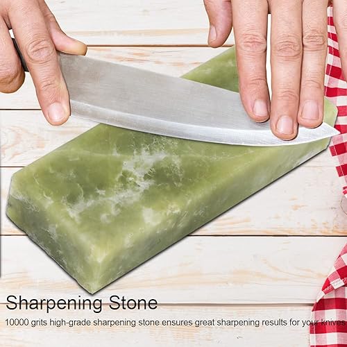 Miniatura 3 de 10000 - Mini piedra de afilar para cuchillos, tijeras, cinceles, piedra de afilar para cuchillo con molienda y afilado (verde)
