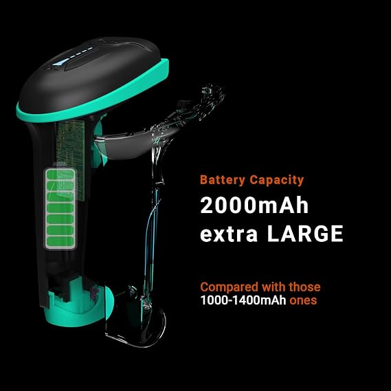 Tera Barcode Scanner Wireless Versatile 2-in-1 (2.4Ghz Wireless+USB 2.0 Wired) with Battery Level Indicator 328 Feet Transmission Distance Rechargeable 1D Laser Bar Code Reader USB Handheld (Blue)