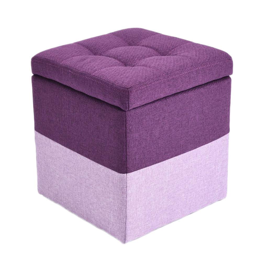 Repose-pieds de salon polyvalent avec coffre integre